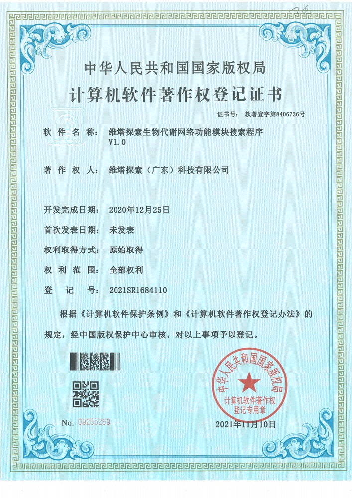 维塔探索生物代谢网络功能模板搜索程序